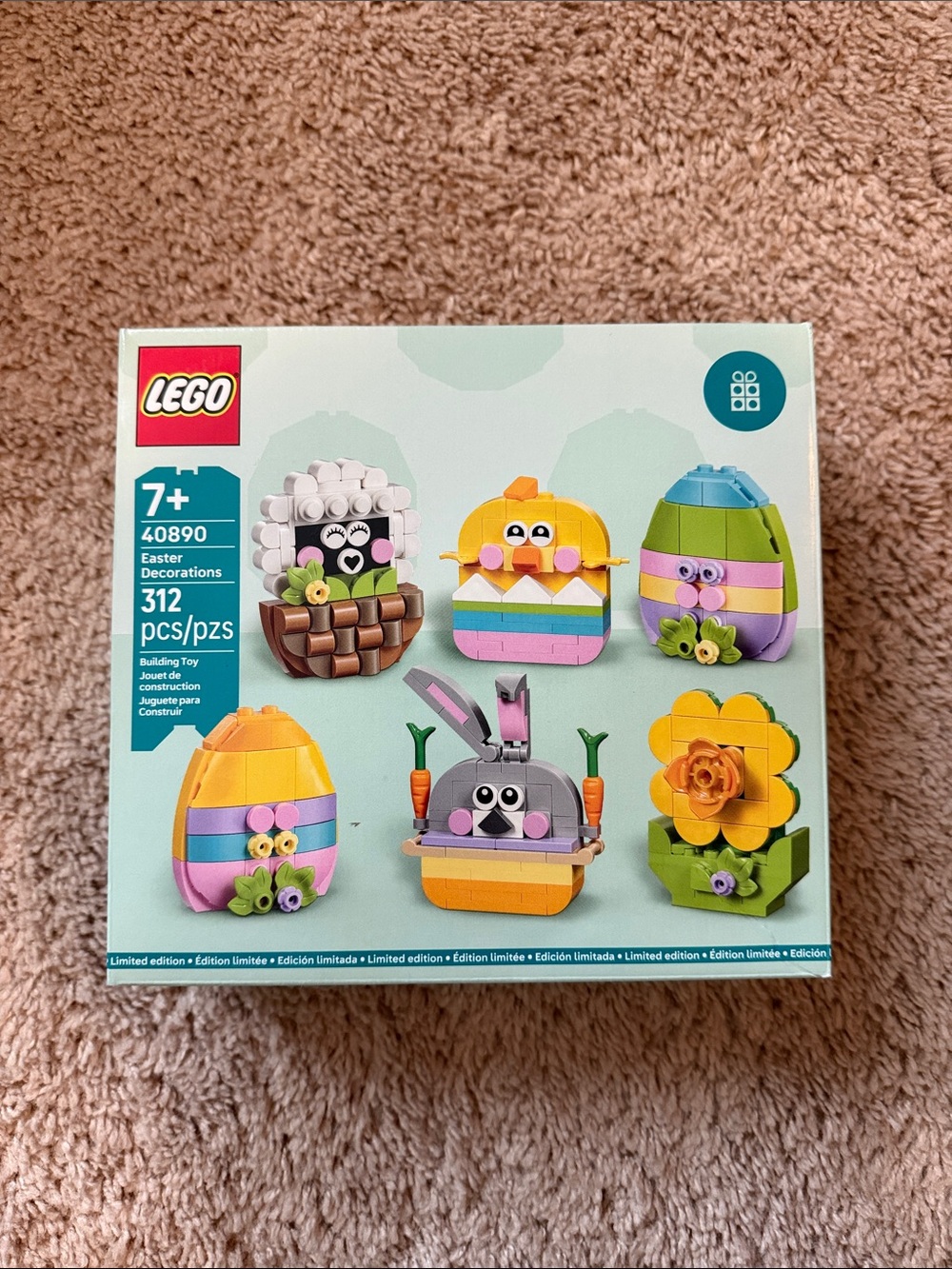 Lego Easter Decorations Building Set 40890 Limited Edition Rabbit Egg Chick Lamb